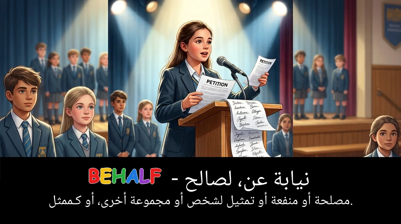 Arabic Illustration for behalf